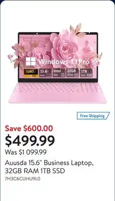 Walmart Auusda 15.6 Business Laptop, 32GB RAM 1TB SSD offer