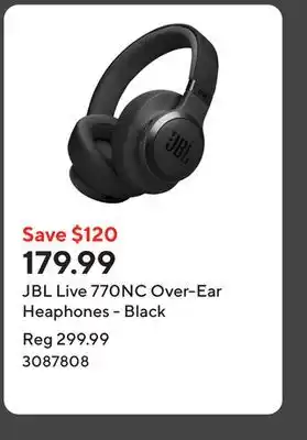 Staples JBL Live 770NC Over-Ear Heaphones - Black offer