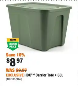 Home Depot EXCLUSIVE HDX Carrier Tote • 68L offer