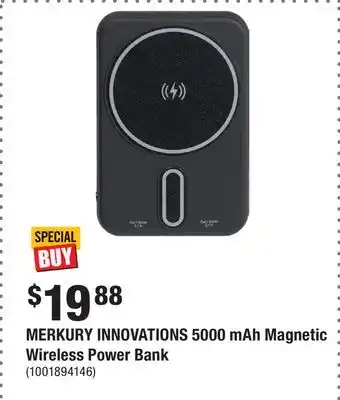 Home Depot MERKURY INNOVATIONS 5000 mAh Magnetic Wireless Power Bank offer