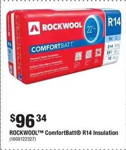 Home Depot ROCKWOOL ComfortBatt R14 Insulation offer