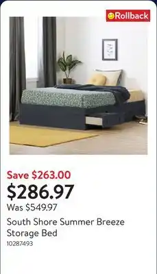 Walmart South Shore Summer Breeze Storage Bed offer