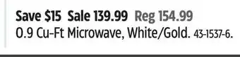 Canadian Tire 0.9 Cu-Ft Microwave, White/Gold offer