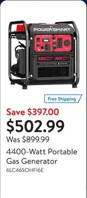 Walmart 4400-Watt Portable Gas Generator offer