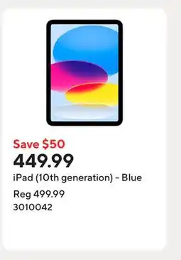 Staples iPad (10th generation) - Blue offer