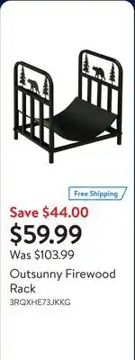 Walmart Outsunny Firewood Rack offer