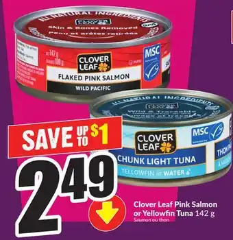 Chalo FreshCo Clover Leaf Pink Salmon or Yellowfin Tuna 142 g offer