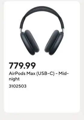 Staples AirPods Max (USB-C) - Midnight offer