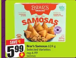 FreshCo Brar's Samosas 624 g Selected Varieties offer