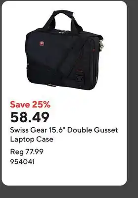 Staples Swiss Gear 15.6 Double Gusset Laptop Case offer