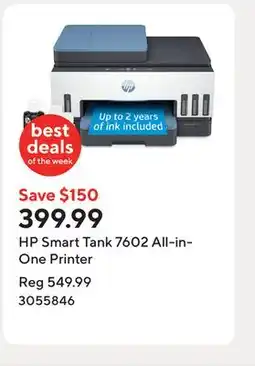 Staples HP Smart Tank 7602 All-in-One Printer offer