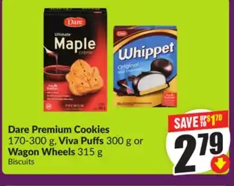 Chalo FreshCo Dare Premium Cookies 170-300 g, Viva Puffs 300 g or Wagon Wheels 315 g offer