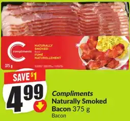 Chalo FreshCo Compliments Naturally Smoked Bacon 375g offer