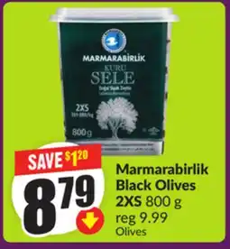 Chalo FreshCo Marmarabirlik Black Olives 2XS 800 g offer