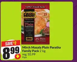 FreshCo Mirch Masala Plain Paratha Family Pack 2 kg offer