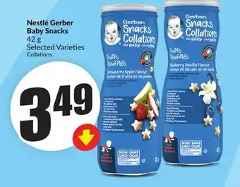 Chalo FreshCo Nestlé Gerber Baby Snacks 42 g Selected Varieties offer