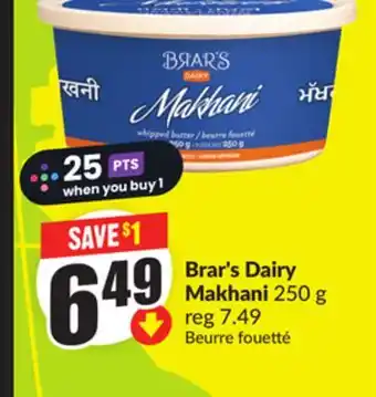 Chalo FreshCo Brar's Dairy Makhani 250 g offer