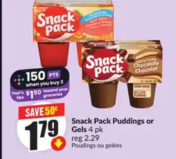 FreshCo Snack Pack Puddings or Gels 4 pk offer