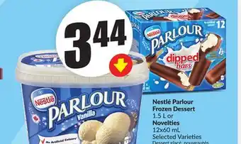 FreshCo Nestlé Parlour Frozen Dessert 1.5 L or Novelties 12x60 mL Selected Varieties offer