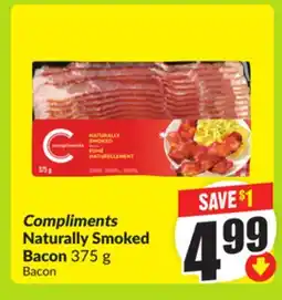 FreshCo Compliments Naturally Smoked Bacon 375 g offer