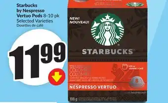 Chalo FreshCo Starbucks by Nespresso Vertuo Pods 8-10 pk Selected Varieties offer