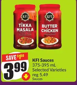 FreshCo KFI Sauces 375-395 mL offer