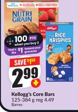 Chalo FreshCo Kellogg's Core Bars 125-384 g offer