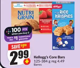 FreshCo Kellogg's Core Bars 125-384 g offer