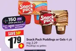 Chalo FreshCo Snack Pack Puddings or Gels 4 pk offer