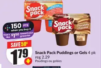 Chalo FreshCo Snack Pack Puddings or Gels 4 pk offer