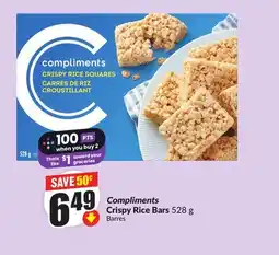 FreshCo Compliments Crispy Rice Bars 528 g offer