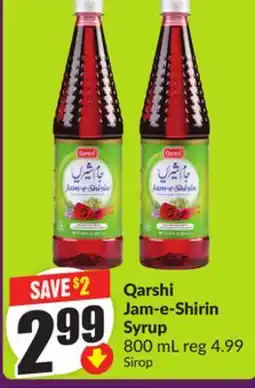 FreshCo Qarshi Jam-e-Shirin Syrup 800 mL offer