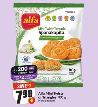 FreshCo Alfa Mini Twists or Triangles 700 g offer