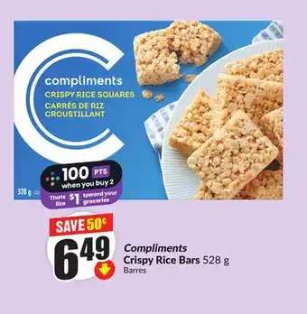 Chalo FreshCo Compliments Crispy Rice Bars 528 g offer