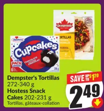 Chalo FreshCo Dempster's Tortillas 272-340 g Hostess Snack Cakes 202-231 g offer