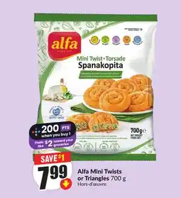 Chalo FreshCo Alfa Mini Twists or Triangles 700 g offer