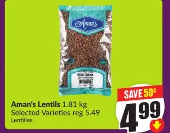 Chalo FreshCo Aman's Lentils Selected Varieties 1.81 kg offer