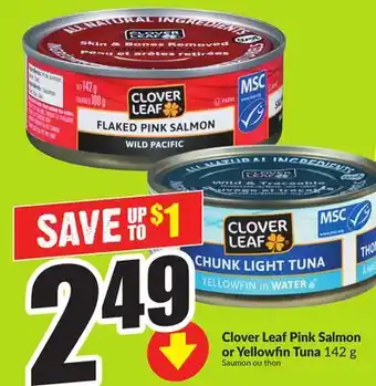 FreshCo Clover Leaf Pink Salmon or Yellowfin Tuna 142 g offer