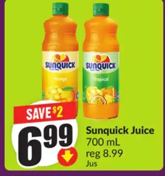 FreshCo Sunquick Juice 700 mL offer