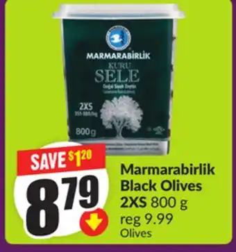 FreshCo Marmarabirlik Black Olives 2XS 800 g offer