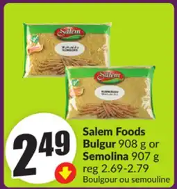 FreshCo Salem Foods Bulgur 908 g or Semolina 907 g offer