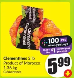 FreshCo Clementines 3 lb Product of Morocco 1.36 kg offer