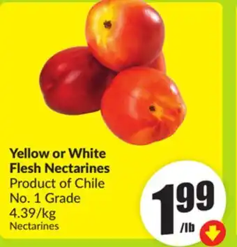 FreshCo Yellow or White Flesh Nectarines Product of Chile No. 1 Grade 4.39/kg offer