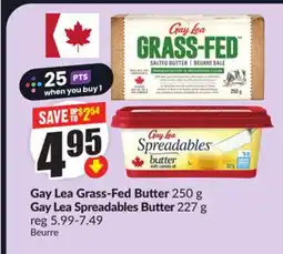 FreshCo Gay Lea Grass-Fed Butter 250 g Gay Lea Spreadables Butter 227 g offer