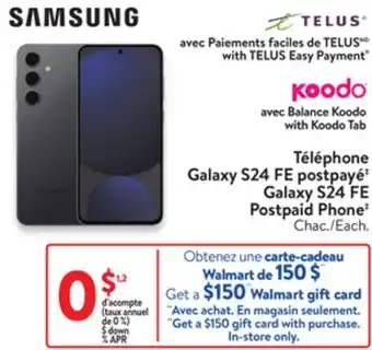 Walmart Galaxy $24 FE Postpaid Phone offer