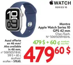 Walmart Montre Apple Watch Series 10 GPS 42 mm offer