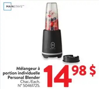 Walmart Mainstays Personal Blender offer