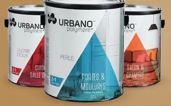 Canac Urbano Polymer+ Kitchen & Bathroom Interior Latex Paint Natural White & Colours 3.7 L offer