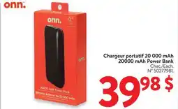 Walmart onn. 20000 mAh Power Bank offer