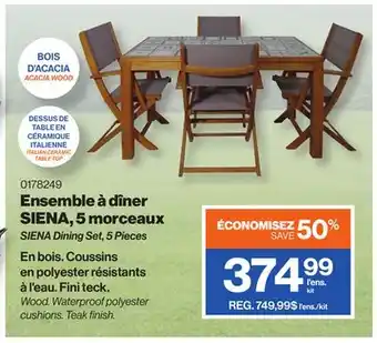 Patrick Morin SIENA Dining Set, 5 Pieces offer